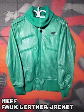 Neff Faux Leather Bomber Jacket